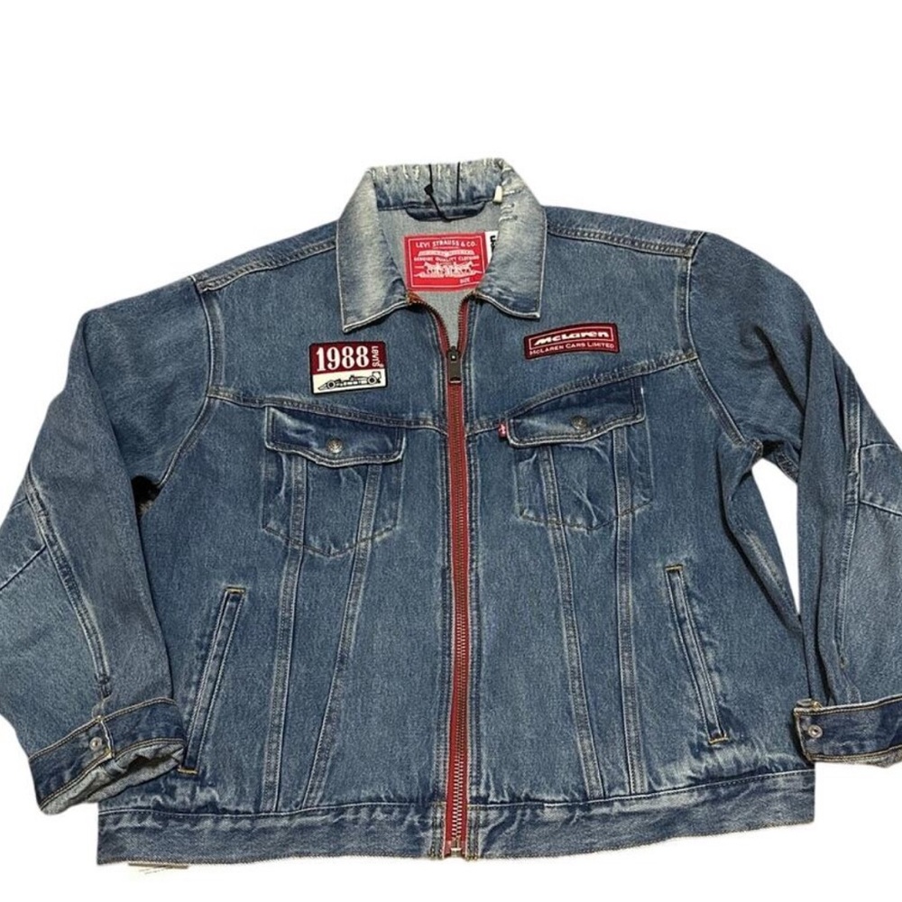 Levi's® X Mclaren Racing Heritage Trucker Jacket Mens Size Medium NWT